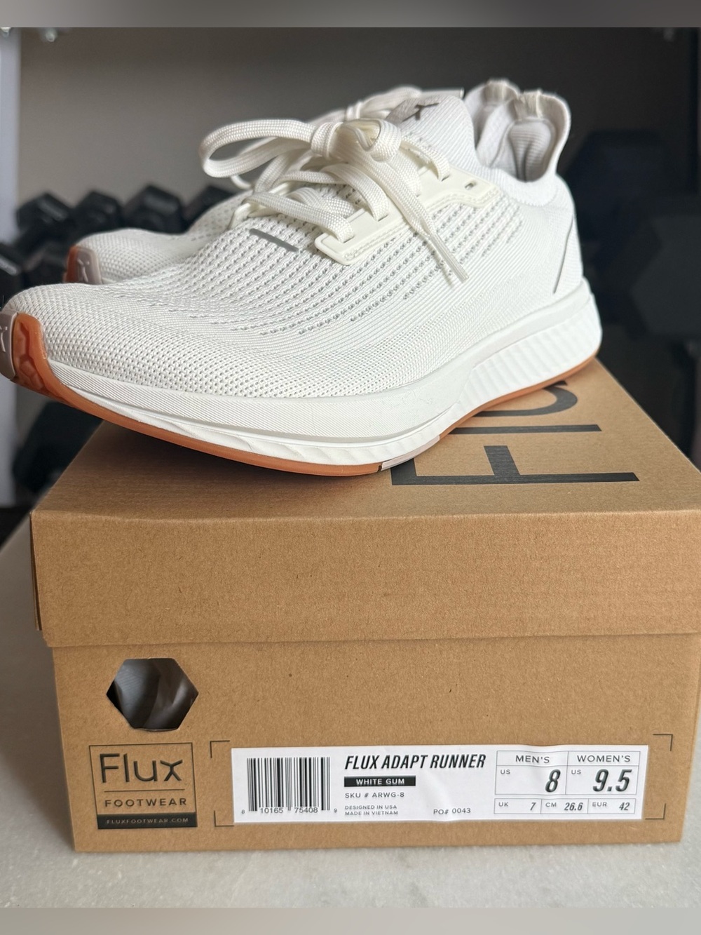 Flux Adapt Runner Women's 9.5 Men’s 8 White Gum